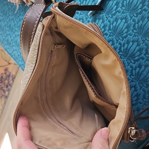 Crossbody brown and light tan color very soft in EUC. - Picture 6 of 6